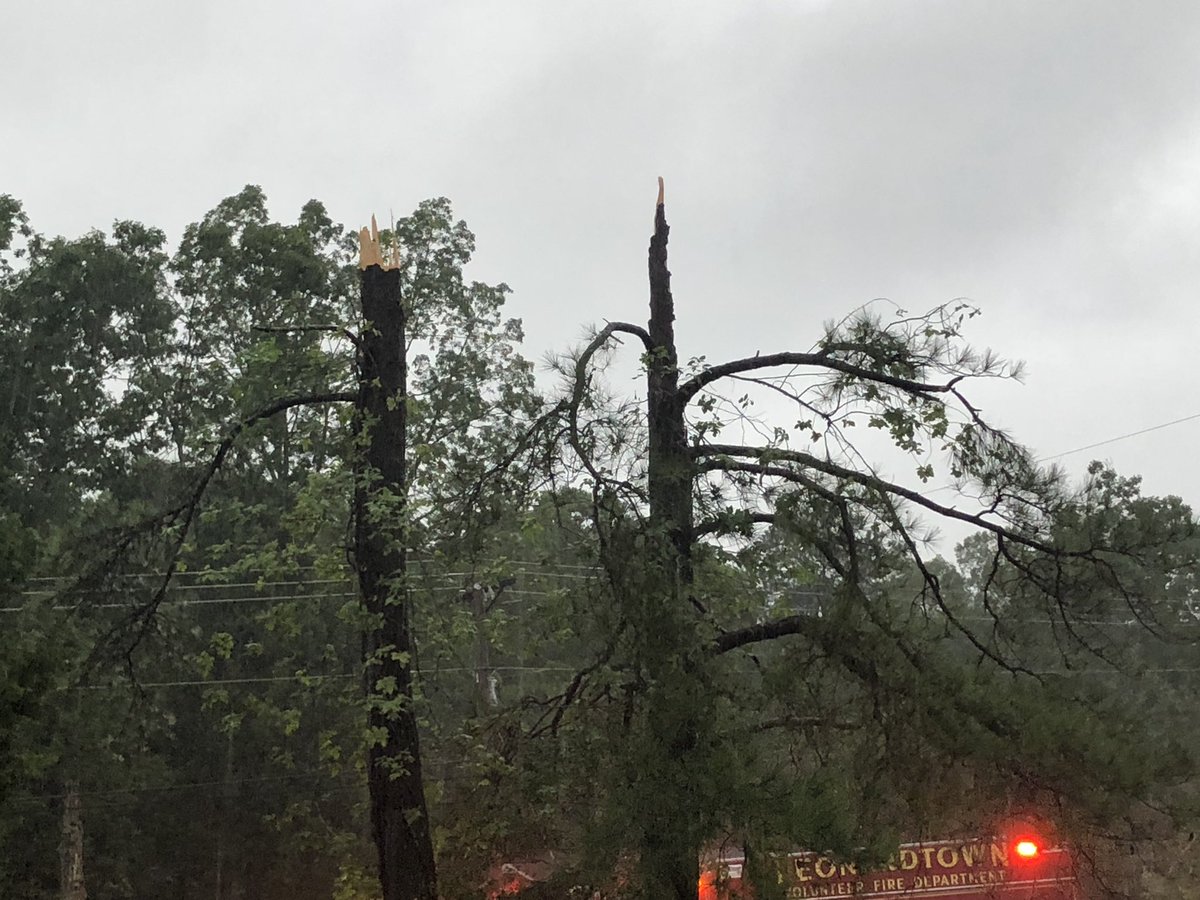 tornado went through our area on MD 5 next to Winters Sheet Metal just south of Leonardtown. Multiple trees down along Rt 5 and several into a house and on top of a car. Many trees cut off at the top of the top