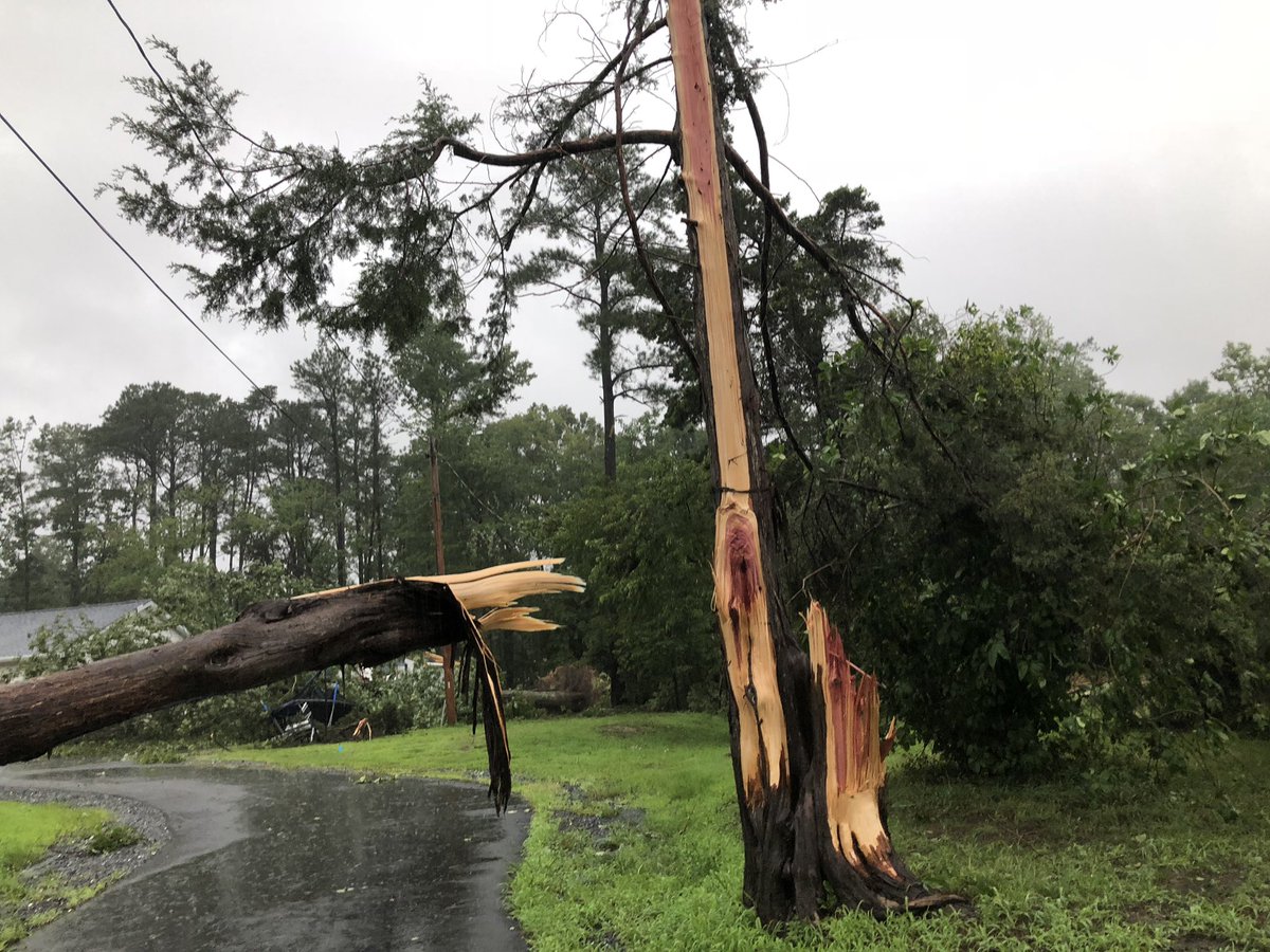 tornado went through our area on MD 5 next to Winters Sheet Metal just south of Leonardtown. Multiple trees down along Rt 5 and several into a house and on top of a car. Many trees cut off at the top of the top