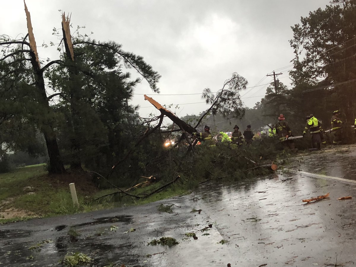 tornado went through our area on MD 5 next to Winters Sheet Metal just south of Leonardtown. Multiple trees down along Rt 5 and several into a house and on top of a car. Many trees cut off at the top of the top