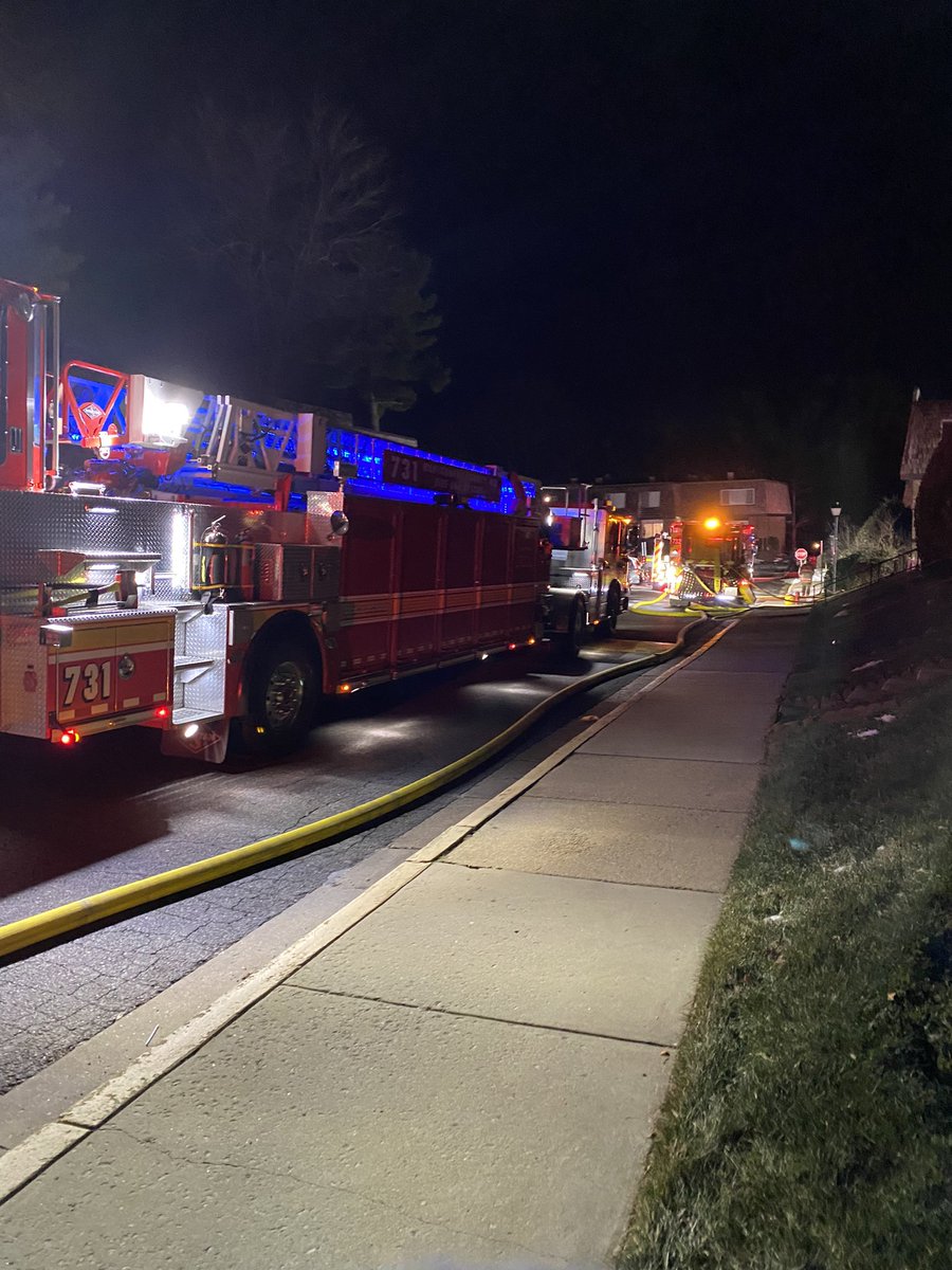 Two alarm fire at townhomes on Deer Park Rd. near Gaithersburg high school. All people have been evacuated and accounted for, no injuries. At one point about 100 firefighters were on scene battling this blaze. Crews are focused on the roof which keeps reigniting