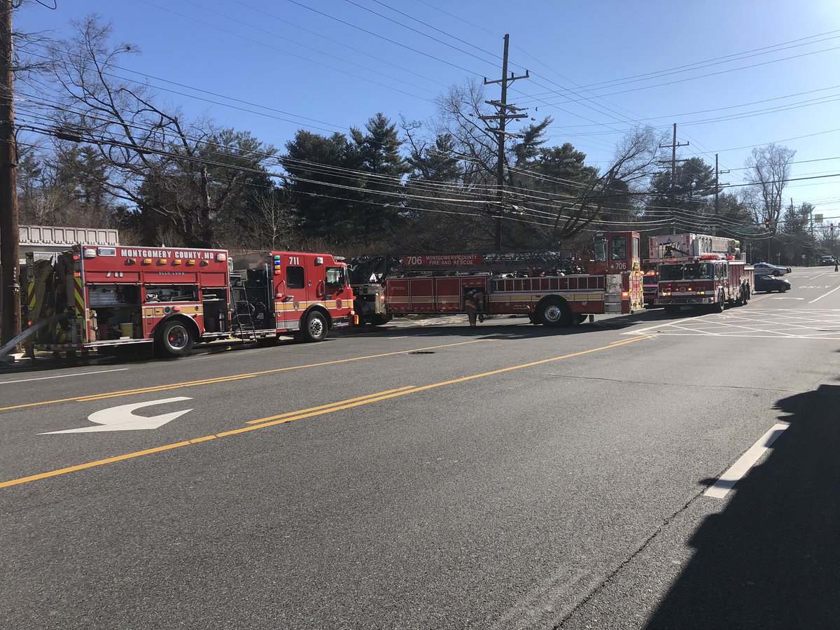 2-Alarm 5101 River Rd., Kenwood Apt, 15-story residential building, fire on 12th floor, fire is extinguished, 1 occupant rescued/assisted by @mcfrs FFs, 1 adult Pri2 (smoke inhalation) being transported by @MCFRS_EMIHS, most residents other being sheltered on 2nd floor