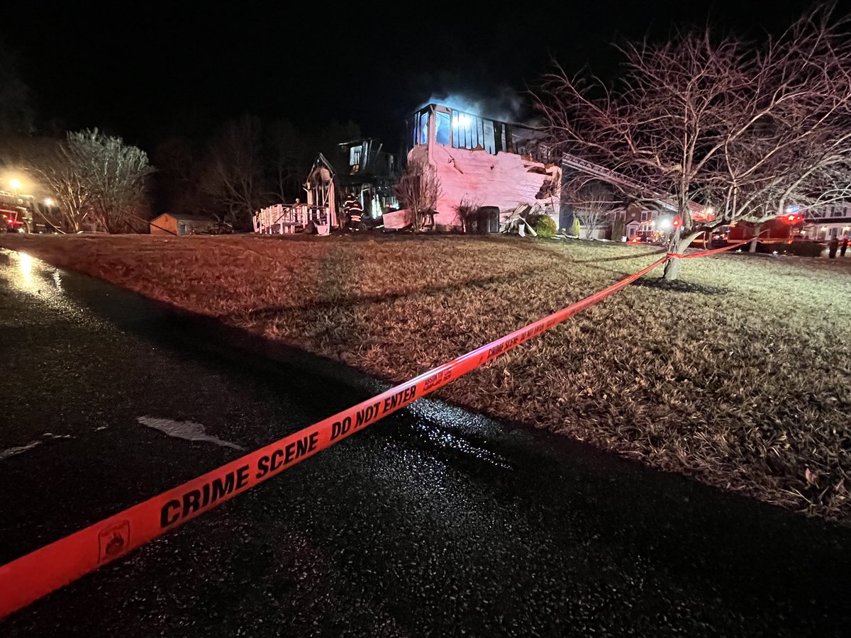 One person died in an early morning fire here at this Aberdeen home on Manor Court, right off Route 22 in Harford County. Investigators are working to figure out the cause.