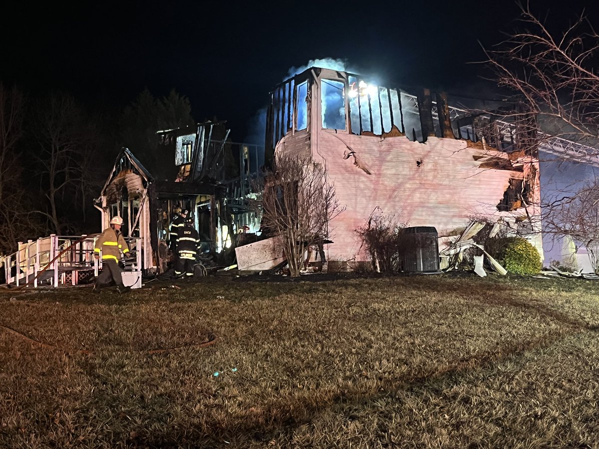 One person died in an early morning fire here at this Aberdeen home on Manor Court, right off Route 22 in Harford County. Investigators are working to figure out the cause. 