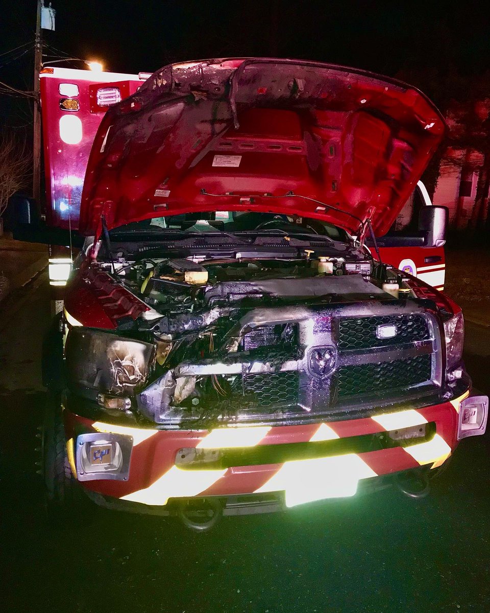 Approx 9pm a PGFD medic unit from Station 812/College Park was operating on the 4600 block of 49th Ave in College Park during a medic call when their engine caught fire. Another unit arrived to transport 1 adult female in critical condition. Fire was extinguished with no injuries