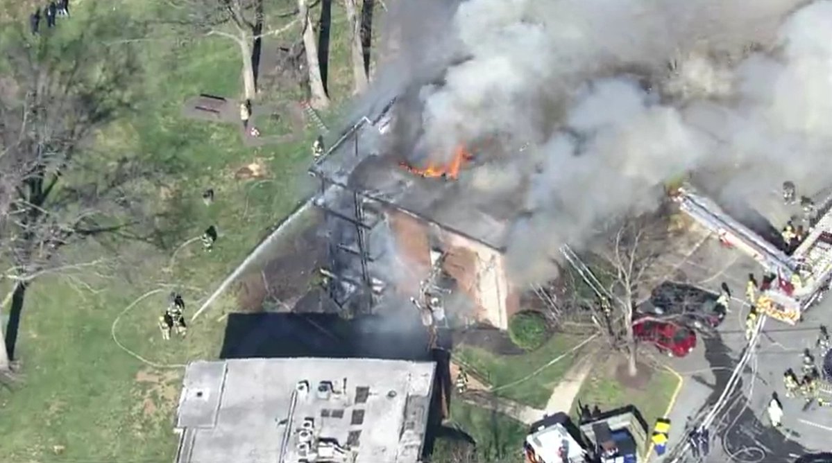 2-alarm fire on the 7200 block of Donnell Place in a 4-story apartment building