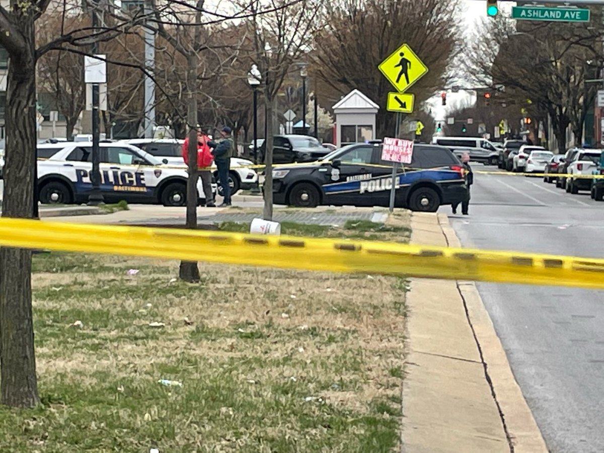 Triple shooting on N. Broadway next to the Hopkins campus in east Baltimore   Police commissioner Michael Harrison is on the scene