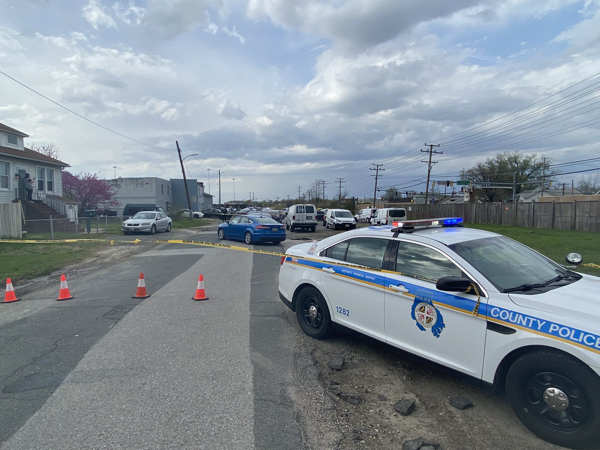 Baltimore County police detectives shot a person in Dundalk after a police vehicle was struck during an attempted arrest at Maryland Avenue and Avon Beach Road