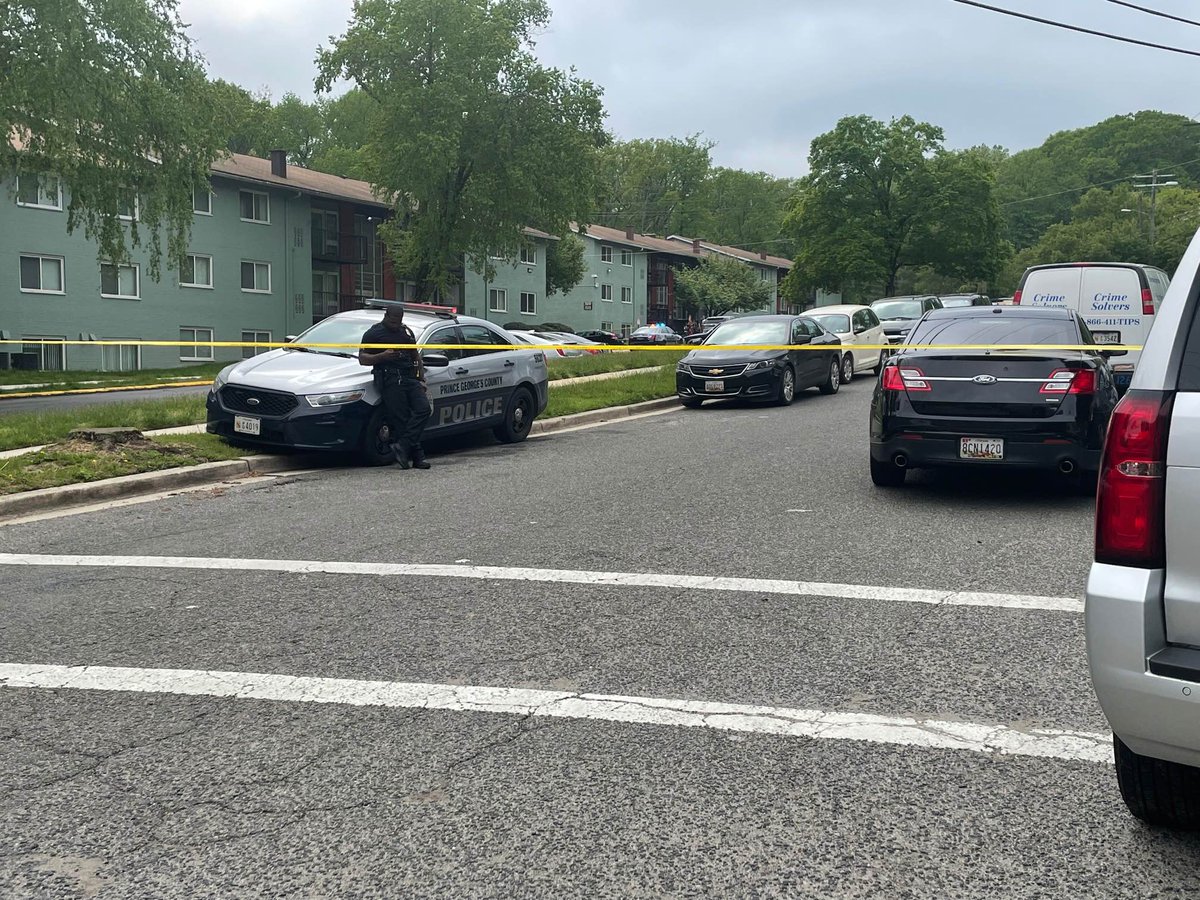 @PGPDNews on the scene of a fatal shooting that at 2400 blk of Corning Ave in Temple Hills. At approx. 1:00 pm, PD responded to the area .Once on scene, they located an adult male outside suffering from multiple gunshot wounds . The victim pronounced dead on scene