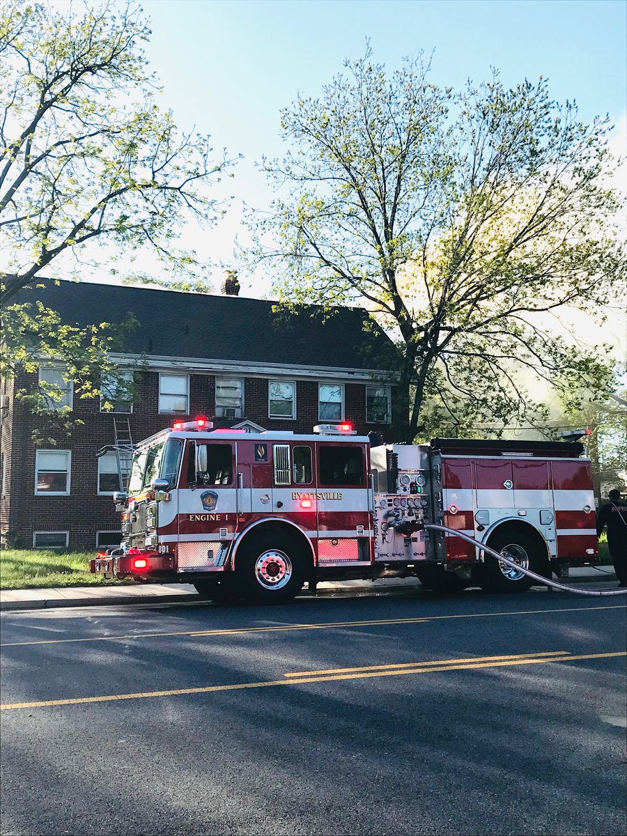 6501 Baltimore Avenue Riverdale, MD Prince George's County  Apartment fire with one occupant removed @HyattsvilleVFD