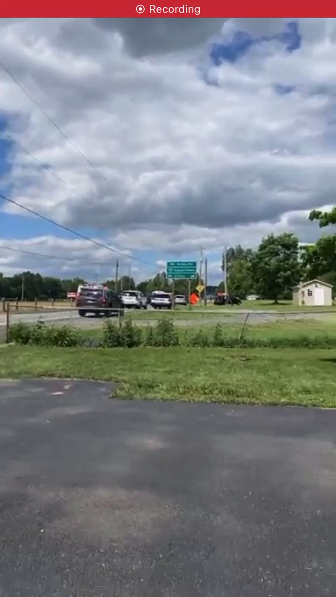 This is intersection of Rt. 66 & Mt. Aetna Road, where policemen caught up with the suspect in the Smithsburg shooting. A shootout ensued. Suspect reported shot dead and state Trooper critically wounded