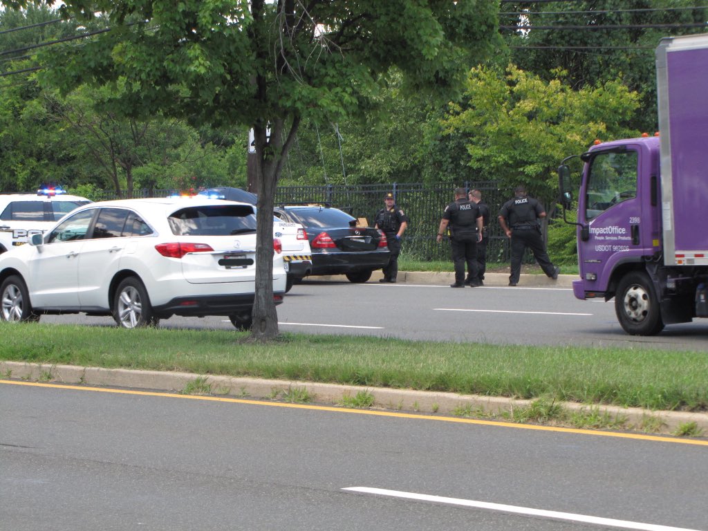 New Hampshire Ave (MD-650) & Cresthaven Dr in Silver Spring- he was already wanted for 1st-degree assault for previously pointing a handgun at someone. He tried fleeing police coming off of I-495