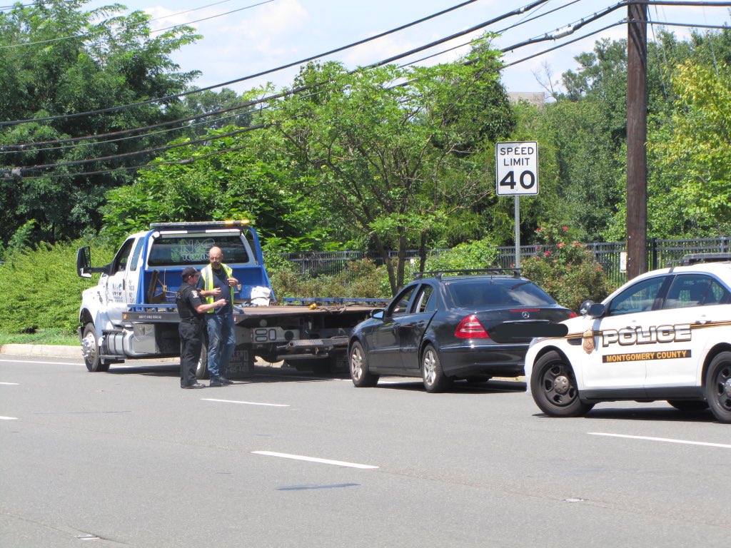 New Hampshire Ave (MD-650) & Cresthaven Dr in Silver Spring- he was already wanted for 1st-degree assault for previously pointing a handgun at someone. He tried fleeing police coming off of I-495