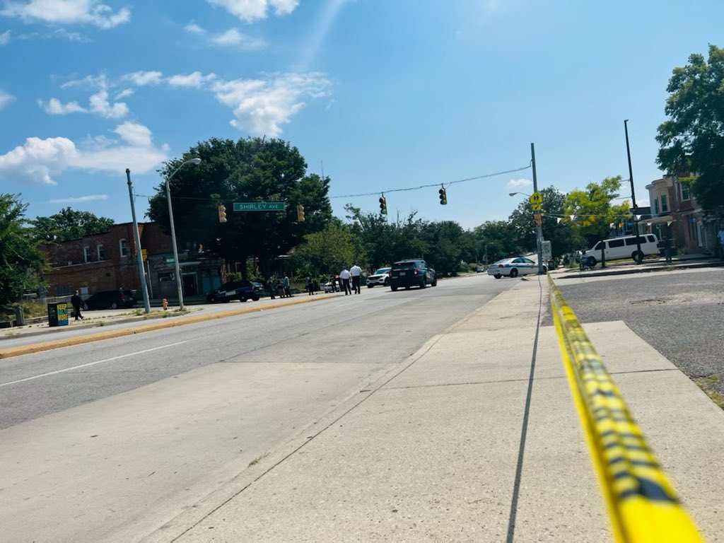 Investigators are at the intersection of Park Heights Avenue and Shirley Avenue. 08.24.2022 at approximately 12:24 p.m., Northwest District officers were summoned to a multi-victim shooting scene