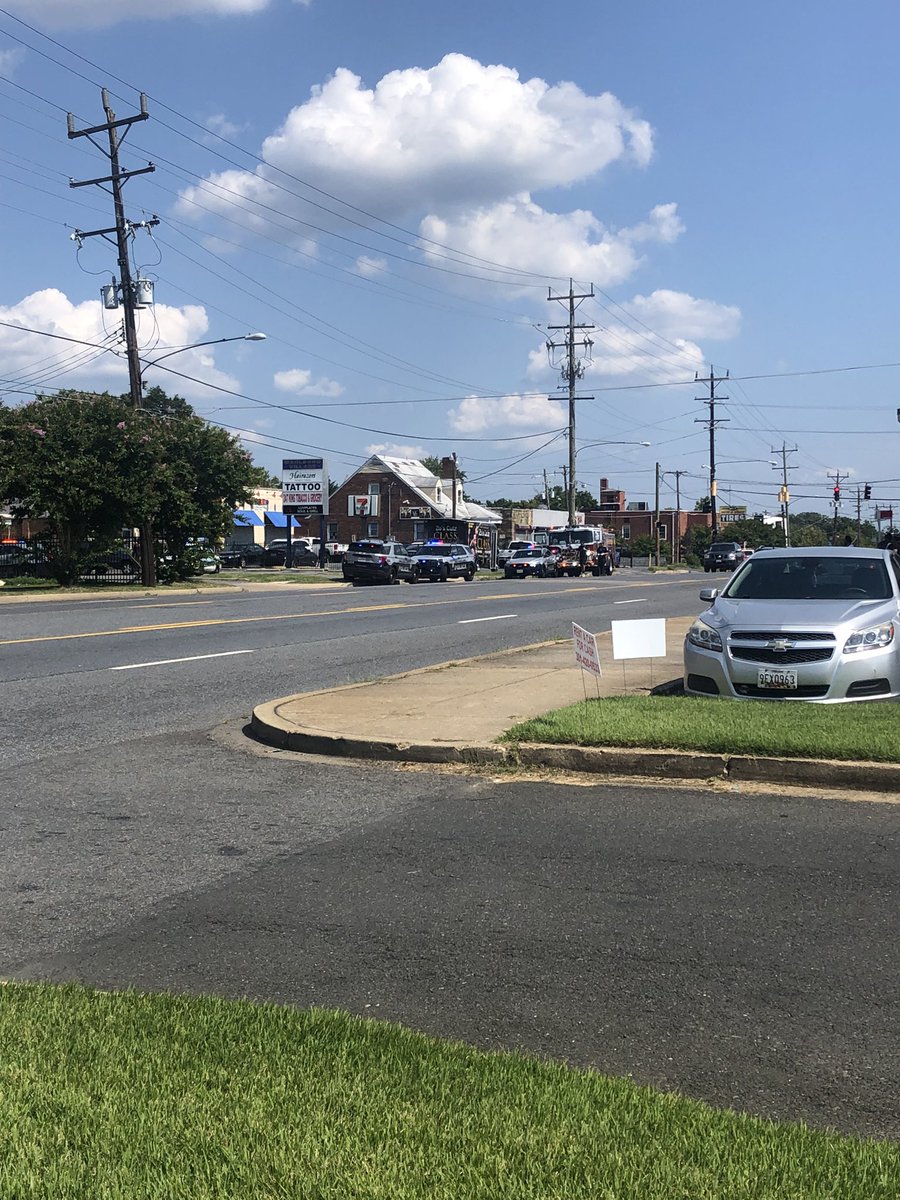 PGPD is currently on scene of a shooting that occurred near 6116 Marlboro Pike, District Heights. A black male has been shot in the buttocks and is in route to a local hospital with non life threatening injuries. Victim doesn't know who shot him. No suspect(s) yet