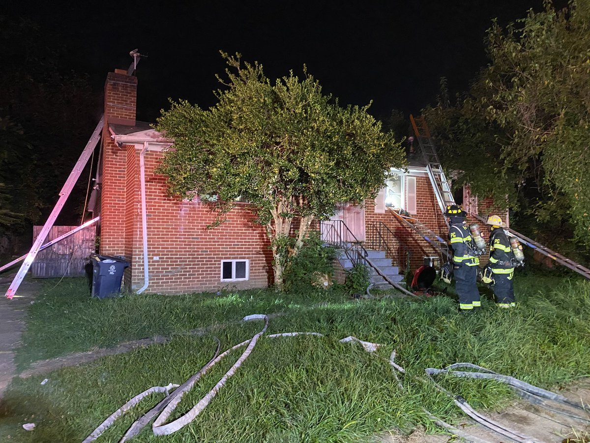 Approx 2:38am PGFD units were dispatched to the 4500 block of Howe Ave in Suitland for a reported house fire. On scene crews found a 1-story single-family-home with fire showing from front of home. Fire is out, no injuries. Fire Investigators on scene