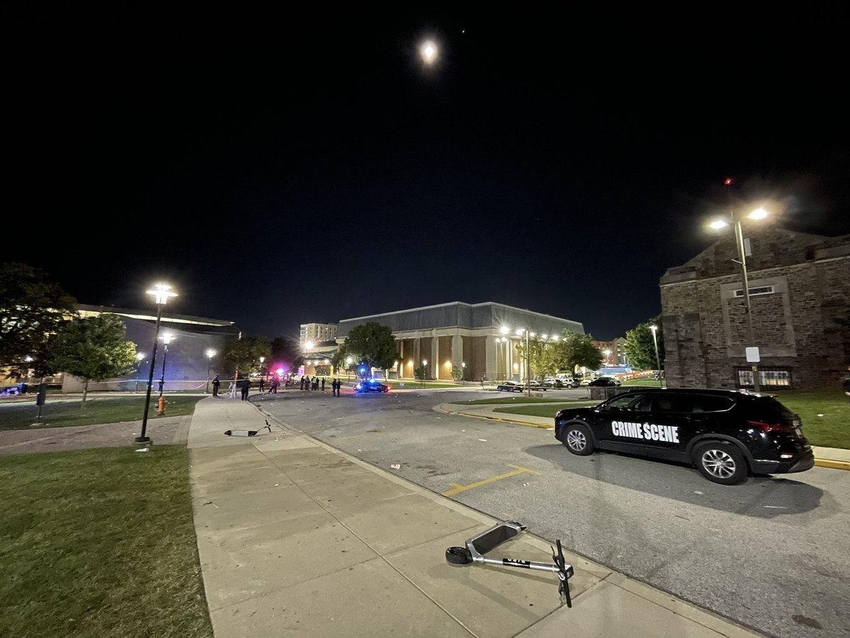 Reports of a shooting at Morgan State University on Homecoming night. A lot of activity outside the Hill Field House and Student Center