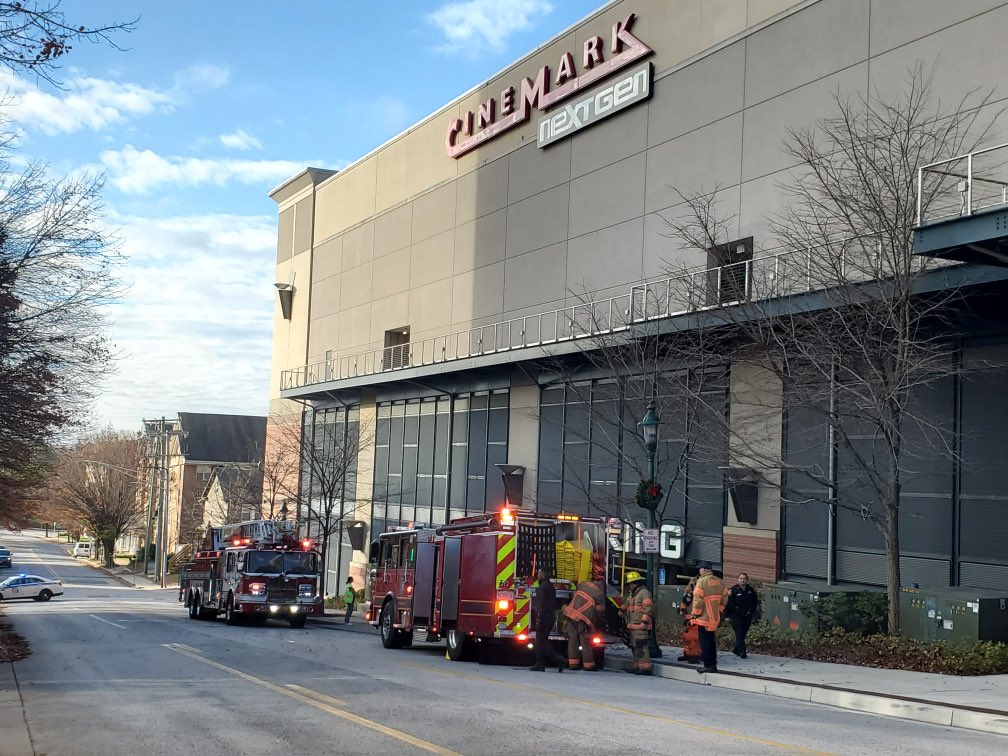 Engine 291 & Truck 297 are on scene with @BaltCoFire  and @LVFC30 at 111 E Joppa Rd Towson. Firefighters have extinguished a car fire in the parking garage. They are now removing smoke from the garage and the movie theater. Some area roads are blocked