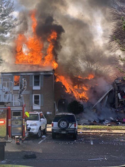 Potomac Oaks Condo, @MontgomeryCoMD fire & explosion; 100 @mcfrs FFs responded; $1M damage; 25 families, total 47 people, incl 10 children displaced; at least 1 dozen injuries, 10 transported, all treated &amp; released; 1 fatality (smoke inhalation/burns -suicide)