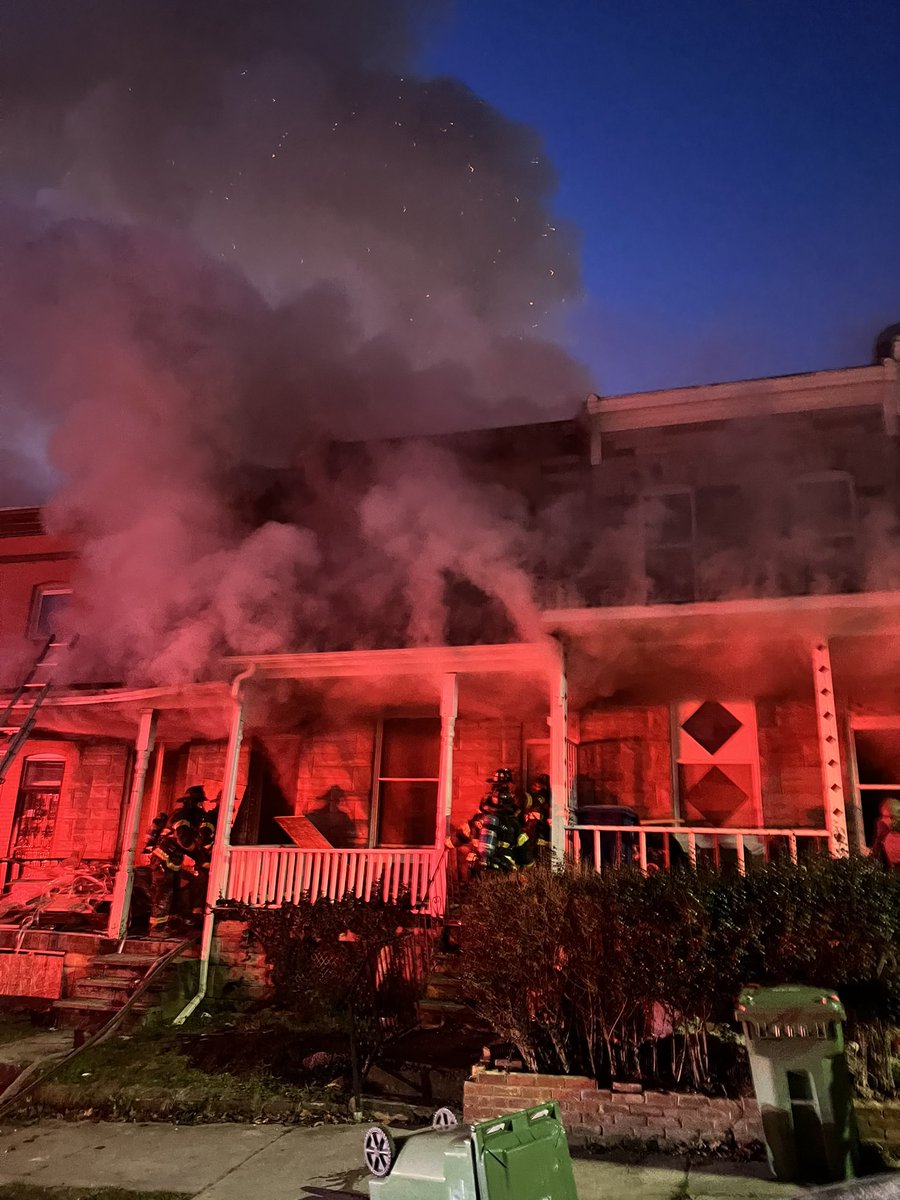 Around 6:40 this morning, BMORESBravest responded to a row home fire in the 2500 blk W Pratt St 21223 ShipleyHill @docbullock. Additional units had to be called as fire extended to other homes