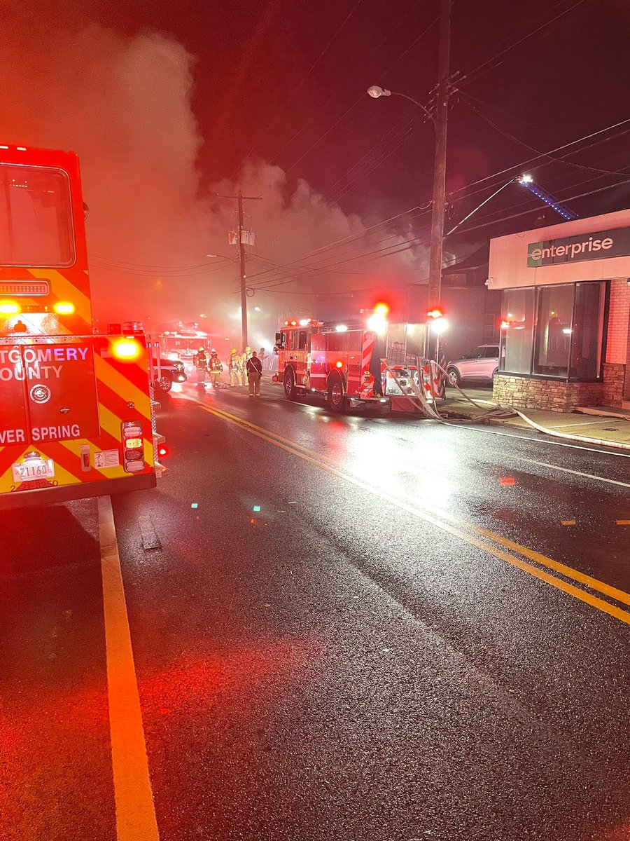 Approx 3:42am PGFD units were dispatched to the 5800 block of Baltimore Ave in Riverdale for a reported structure fire. On scene crews found a commercial building with fire showing through roof. Fire is out. Primary search negative. Crews remain on scene. PIO en route