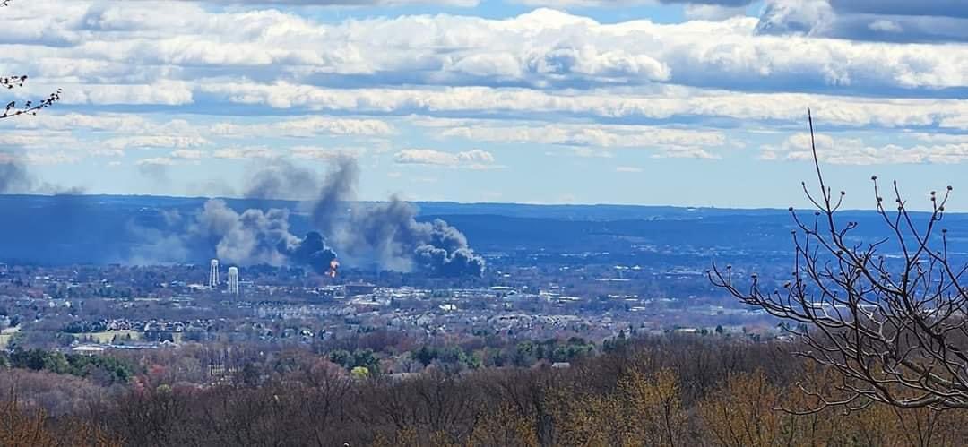 Gasoline tanker truck spill and explosion in Frederick, Maryland on Route 15  