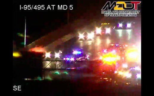 Branch Ave (MD-5) at I-495 in Temple Hills- Maryland Crash Reconstruction Unit en route