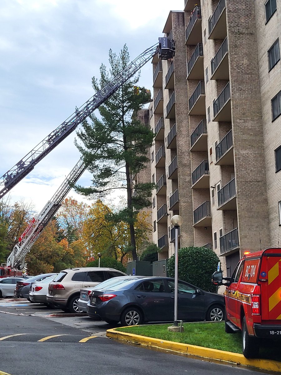 12001 Old Columbia Pike, Columbia Towers Condos, White Oak, 2nd Alarm, no injuries reported@MCFRS is on the scene of an apt fire at 12001 Old Columbia Pike/Columbia Towers(Silver Spring). 