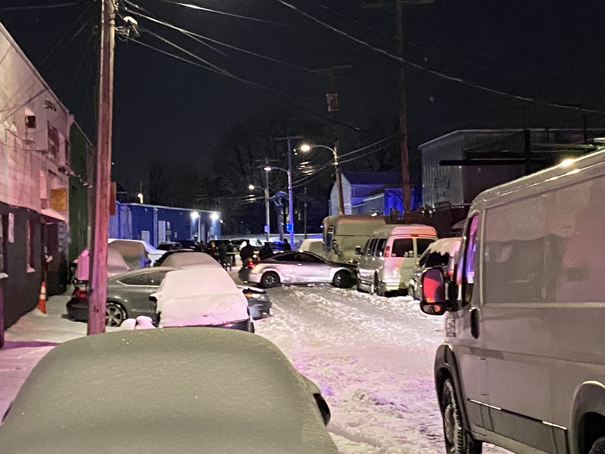 Police say they got the call of a shooting inside a mechanics garage around 8:20 tonight. They found a male victim with a gunshot wound. They later died. A person of interest is in custody. The left is a picture of this scene tonight.