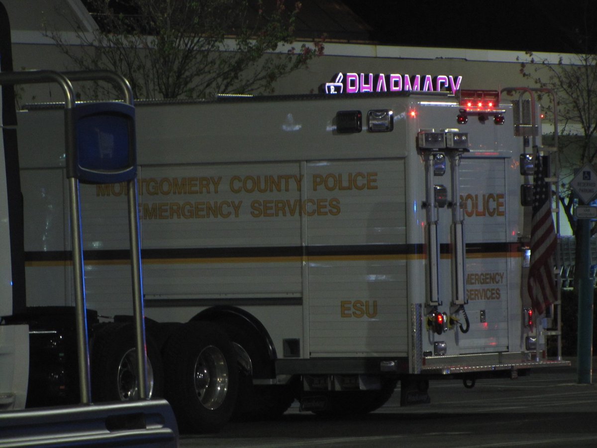 a man has barricaded himself inside of a home after setting the back porch on fire at the Leisure World community (3700 block of Glen Eagles Drive) in Montgomery County. 