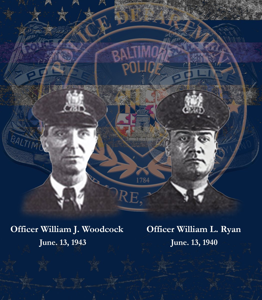 Officer William Woodcock was beaten to death on June 13, 1943, while questioning a male suspect on the 400 block of E Eager St. The suspect was arrested, tried for murder and acquitted. Officer Woodcock had served with the Baltimore Police Department for 20 years
