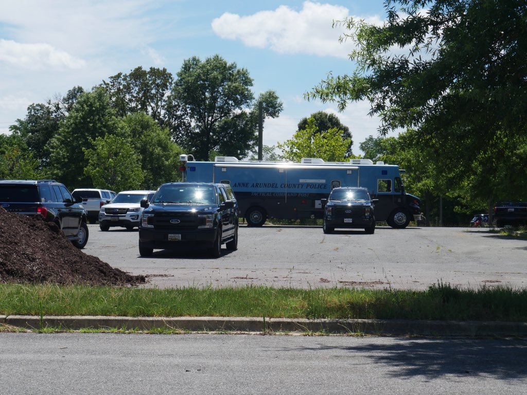 This is the scene here in the Annapolis Exchange parking lot where an escaped prisoner was taken into custody in Anne Arundel County. He escaped custody from the Jennifer Rd Detention Center