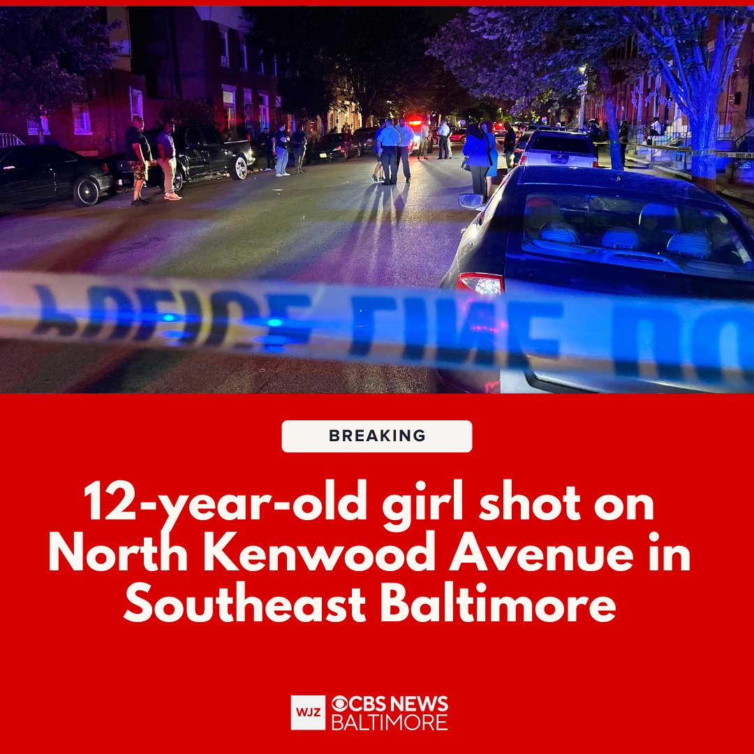 A 12-year-old girl was shot and killed inside a home in the 500 block of North Kenwood Avenue, according to Baltimore City Police