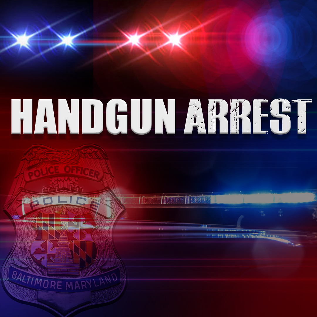 Northwest District Handgun Arrest. officers responded to the 3700 block of Spaulding Avenue to investigate a call for an aggravated assault. Upon arrival, officers were advised that a 20-year-old male had threatened and pointed a handgun at a female complainant. The suspect was arrested on the scene, and a handgun with ammunition was recovered during this incident. The suspect was transported to the Central Booking Intake Facility, where he was charged accordingly.