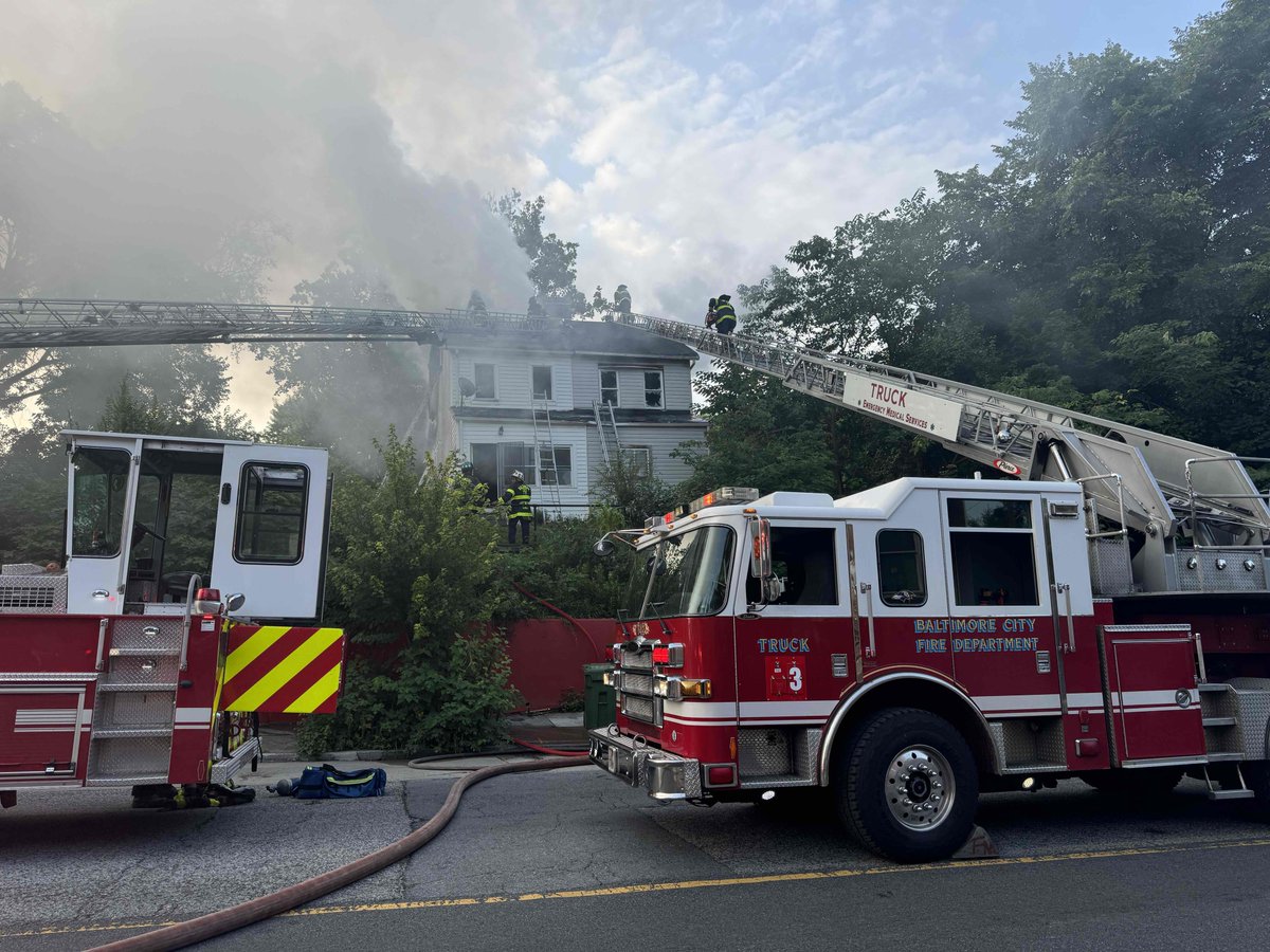 Baltimore Fire Firefighters are currently fighting a house fire in the 2600 block of Frederick Avenue, southwest Baltimore