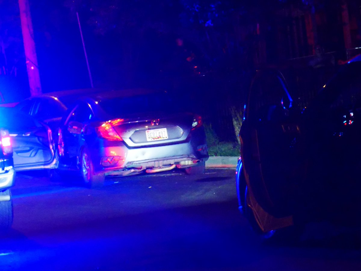 CARJACKED CAR FROM DC CRASHES, GLOCK : 57th Ave & Jefferson Street in Bladensburg — the Honda Civic, carjacked on C Street SE earlier today, crashed & at least one person fled on foot. A glock was reportedly in the car at the time of the carjacking & is now missing…