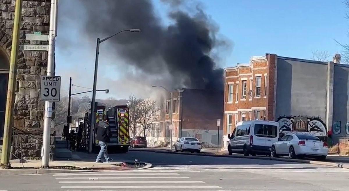 BaltimoreFFirefighters are fighting a house fire in West Baltimore.