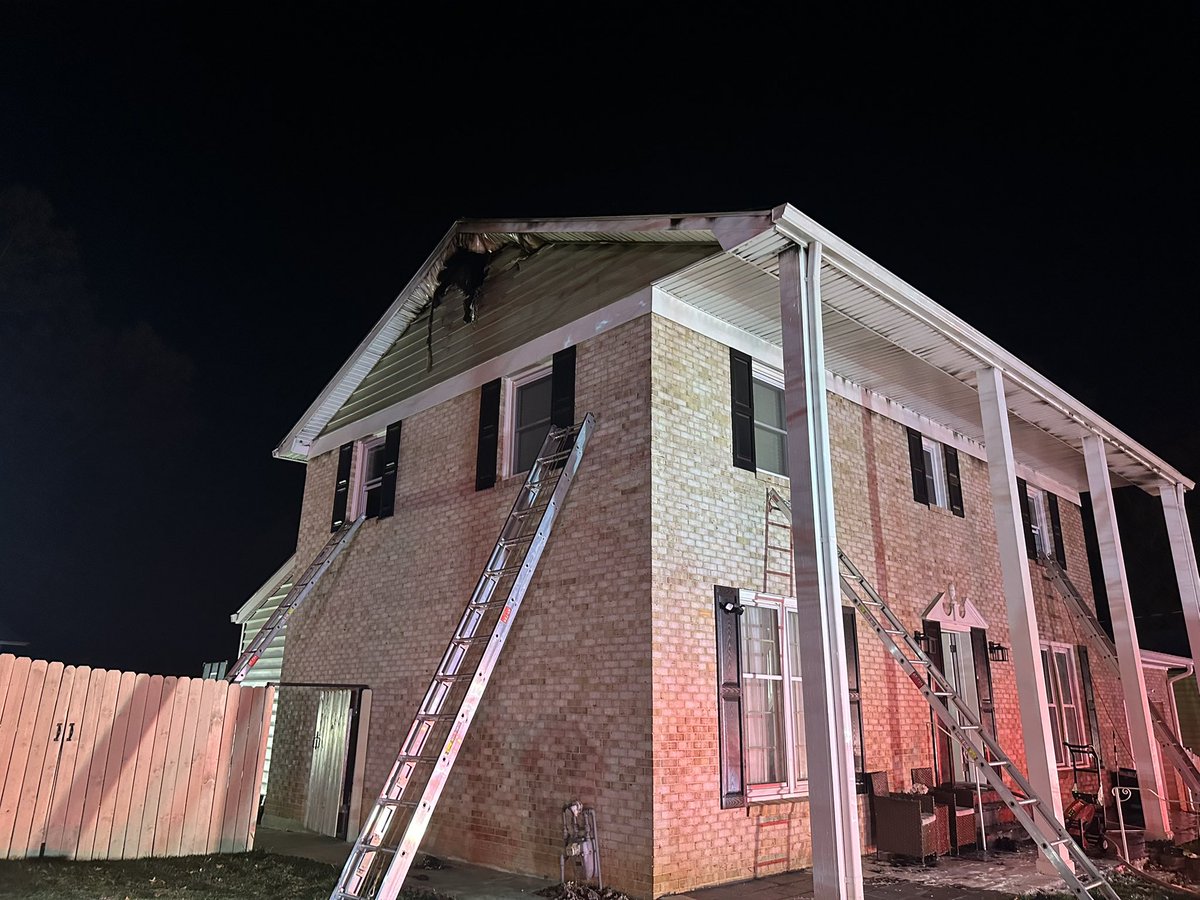 Peacock Lane, Colesville, fire extinguished, appears to have originated on or near the rear deck of house (fire extended into house via attic), no injuries one family & several pets displaced