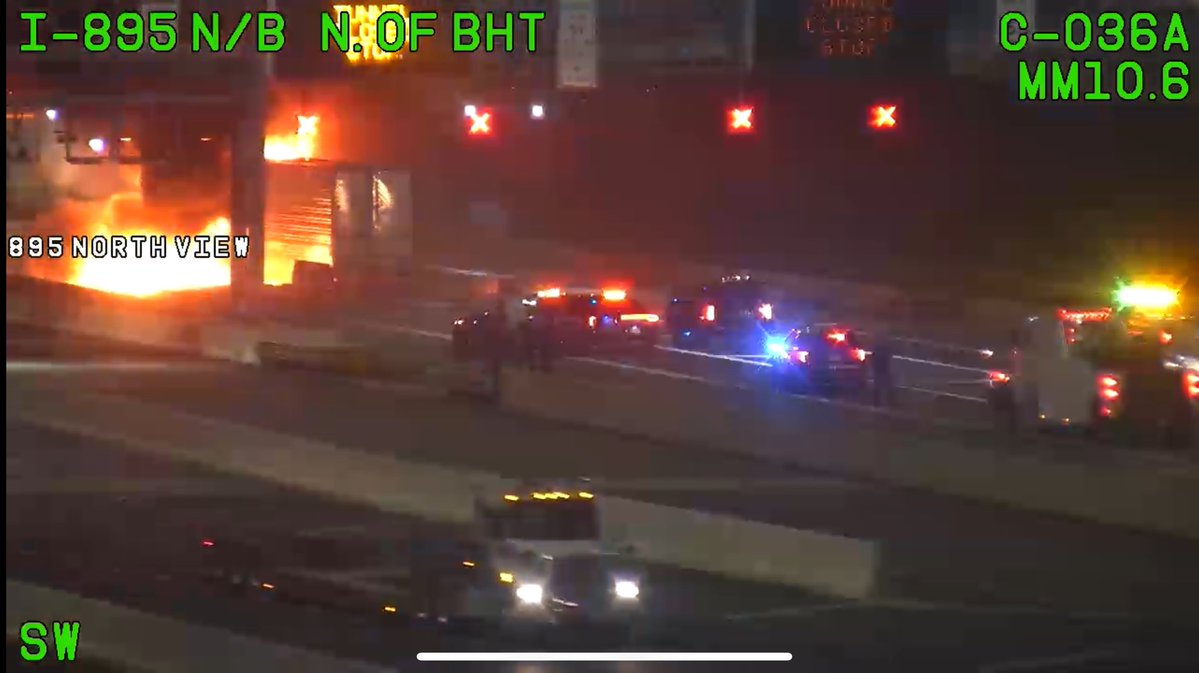 Baltimore  Firefighters are heading to a truck fire on Southbound I-95 just after to the Fort McHenry Tunnel. All lanes blocked, use another route