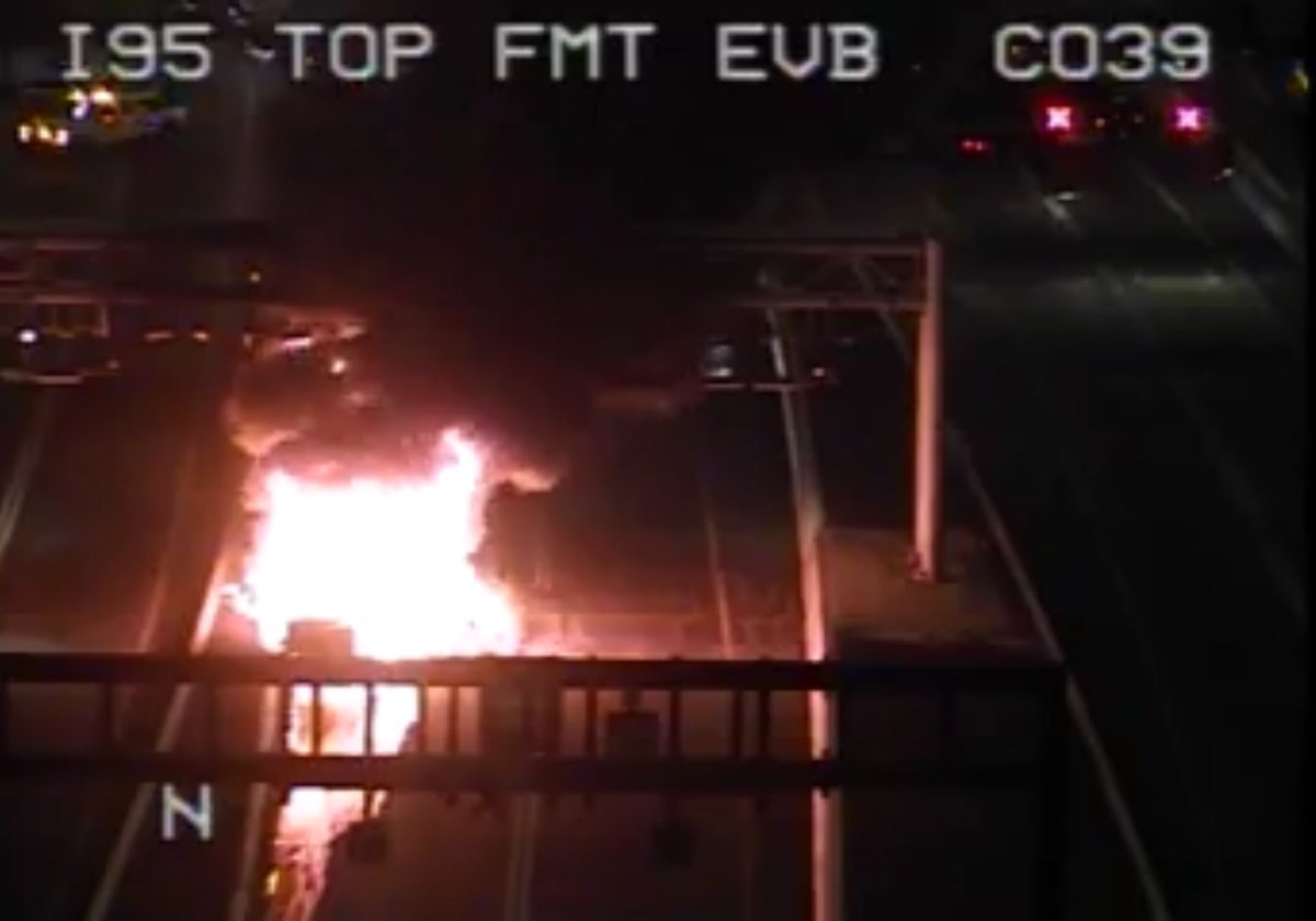 Baltimore  Firefighters are heading to a truck fire on Southbound I-95 just after to the Fort McHenry Tunnel. All lanes blocked, use another route