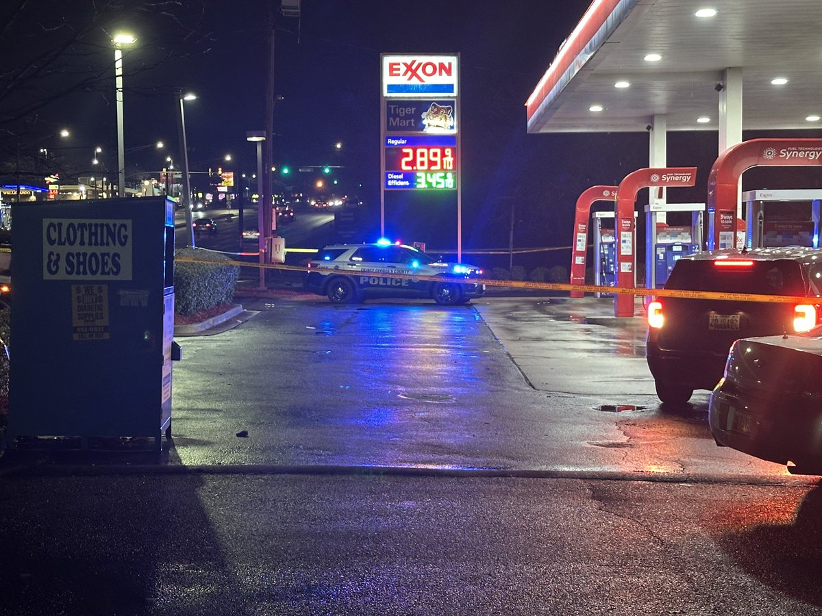 Prince George’s County Police are investigating a double shooting at the Exxon on the 7500 block of Landover Road in Landover. Two people shot - a man and a woman. The man died on scene, the woman is in hospital, expected to survive. Shooter still on the run