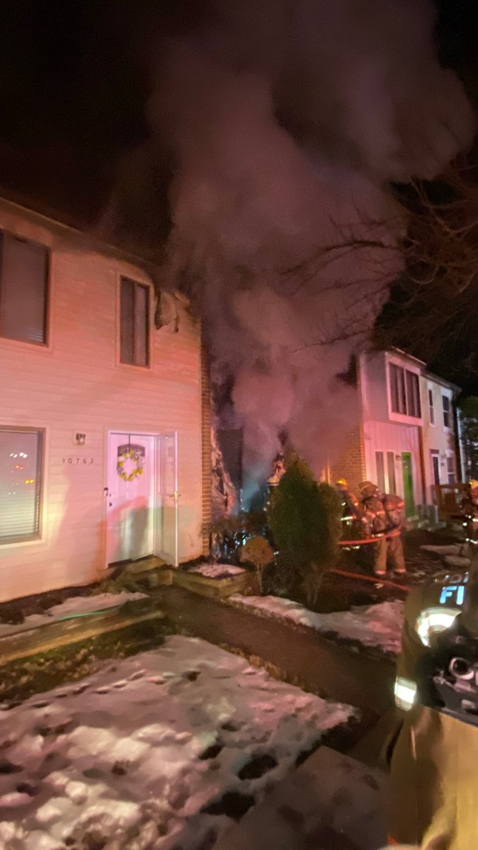 Early morning fire in on Lester St, Wheaton, MD occupants stated they were asleep on upper floor of residence & were AWAKENED (~245a) by sound of activated SMOKE ALARM