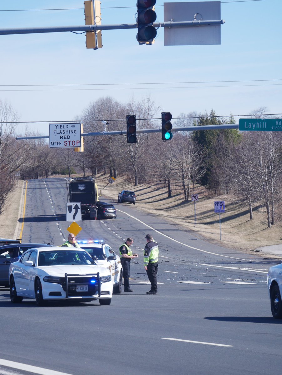 FATAL CRASH involving a tractor trailer on Norbeck Rd at Layhill Rd in Montgomery County, MD.MCP’s Crash Reconstruction Unit on scene now. 