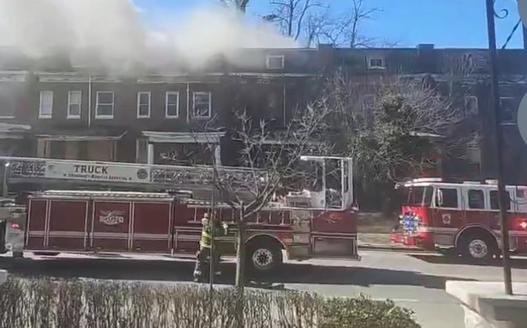 Baltimore Firefighters are fighting a 2 alarm fire in Northwest Baltimore. 