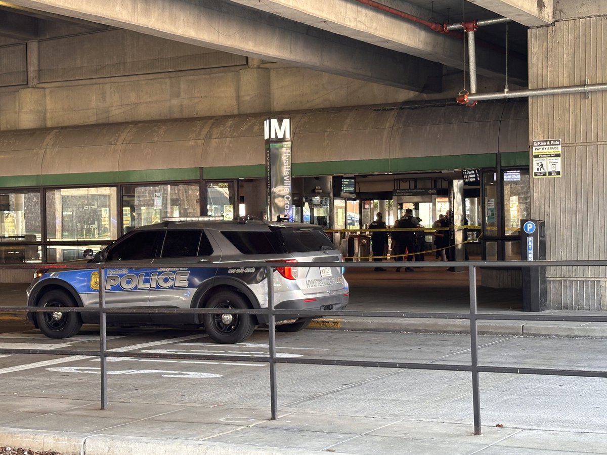 Hyattsville Crossing Station, 3500 block of East-West Highway in Hyattsville— shell casings located on the main platform; however no victims found as of yet. Station entrance roped off as part of the investigation