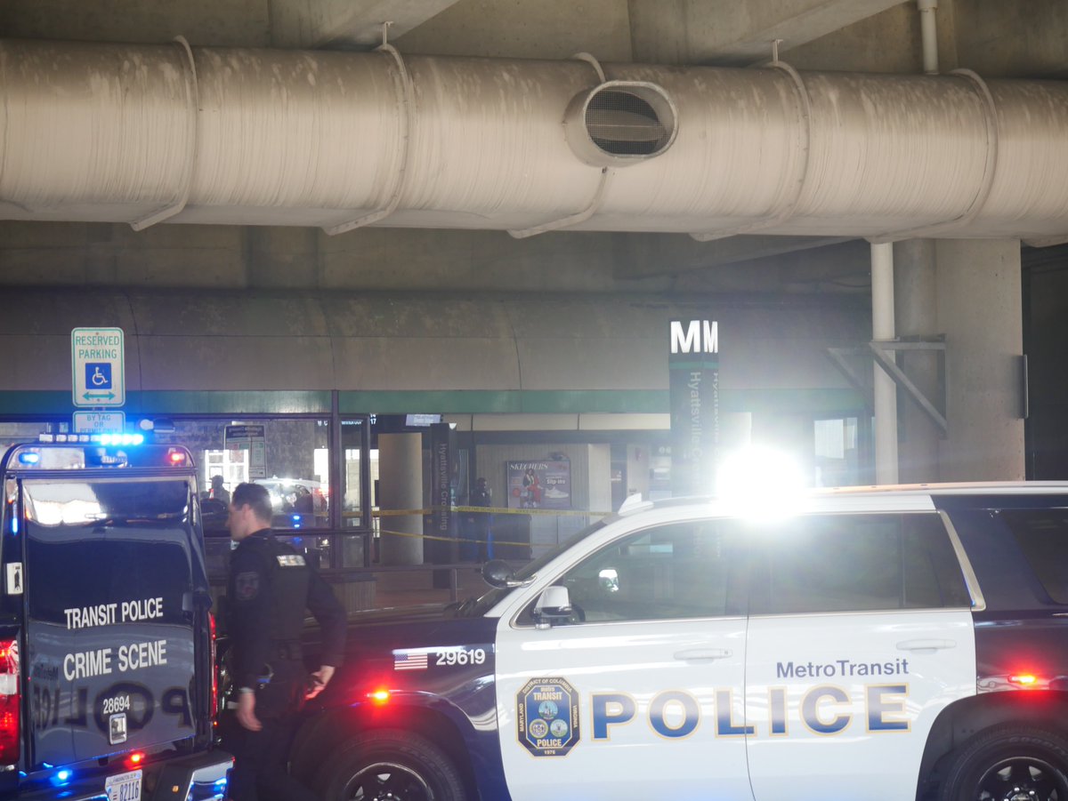 Hyattsville Crossing Station, 3500 block of East-West Highway in Hyattsville— shell casings located on the main platform; however no victims found as of yet. Station entrance roped off as part of the investigation