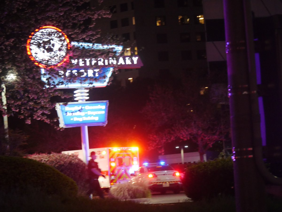 ANOTHER SHOOTING IN MOCO: Dr. Boyd’s Veterinary Resort, 11500 block of Rockville Pike in “North Bethesda.” Man in his 20s shot several times by a former co-worker at the vet’s office. Suspect quickly fled from the scene