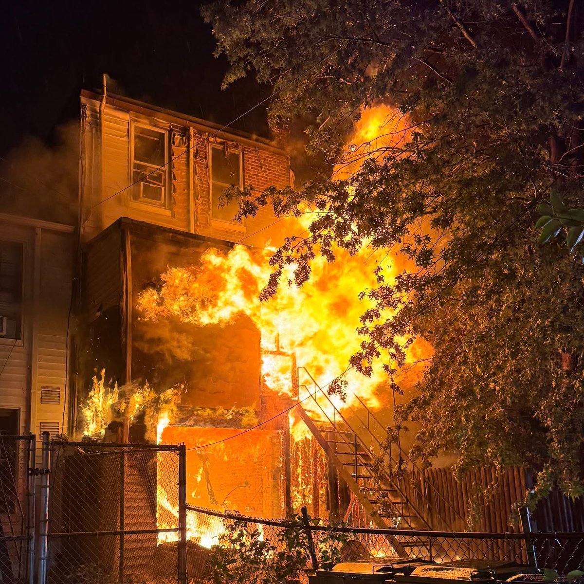 2 alarm fire on Keswick Rd last night.  Firefighters are fighting a 2 alarm fire in North Baltimore