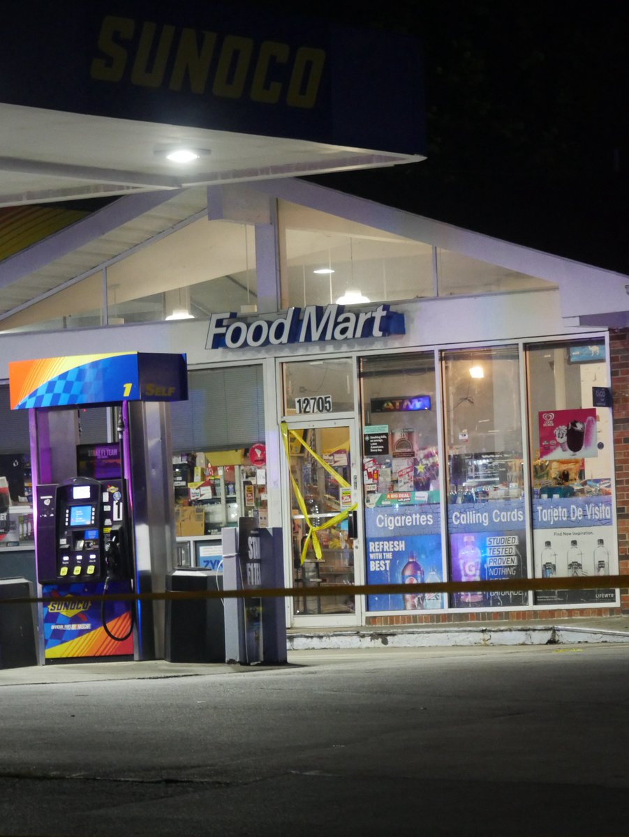 PGPD Crime investigators have just arrived to the Sunoco gas station, where a woman was shot several times & critically injured inside of the Food Mart 