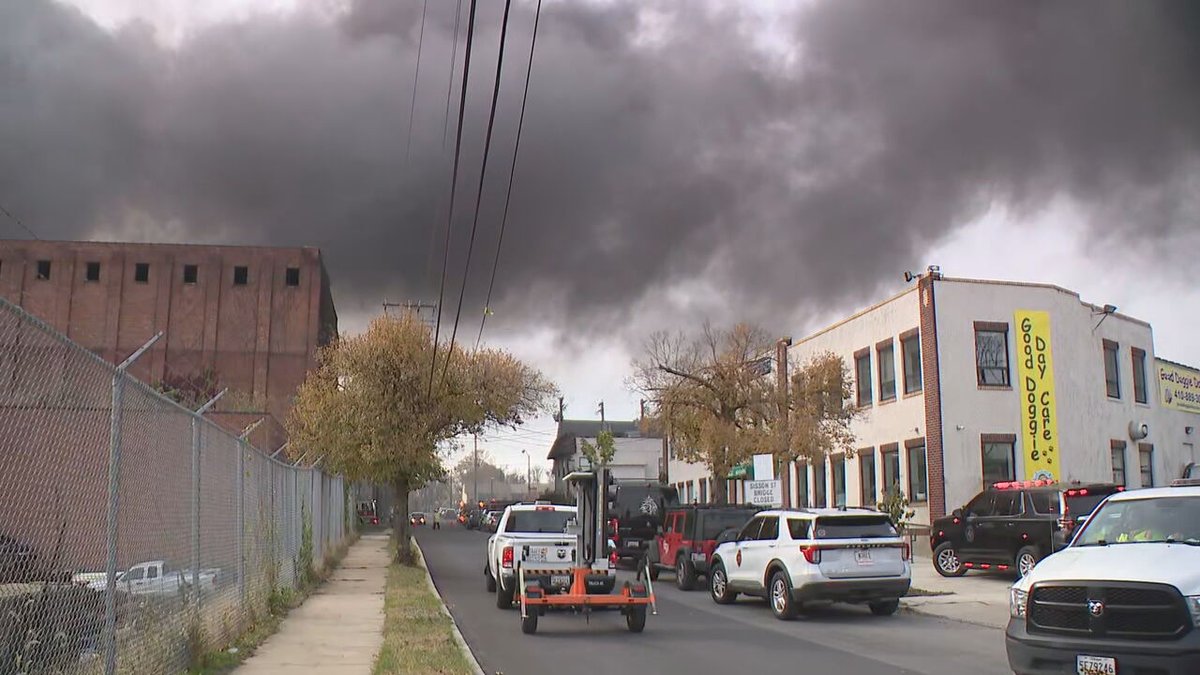 Baltimore Fire Department crews are on the scene of a fire with heavy smoke in the 400 block of W. 23rd Street