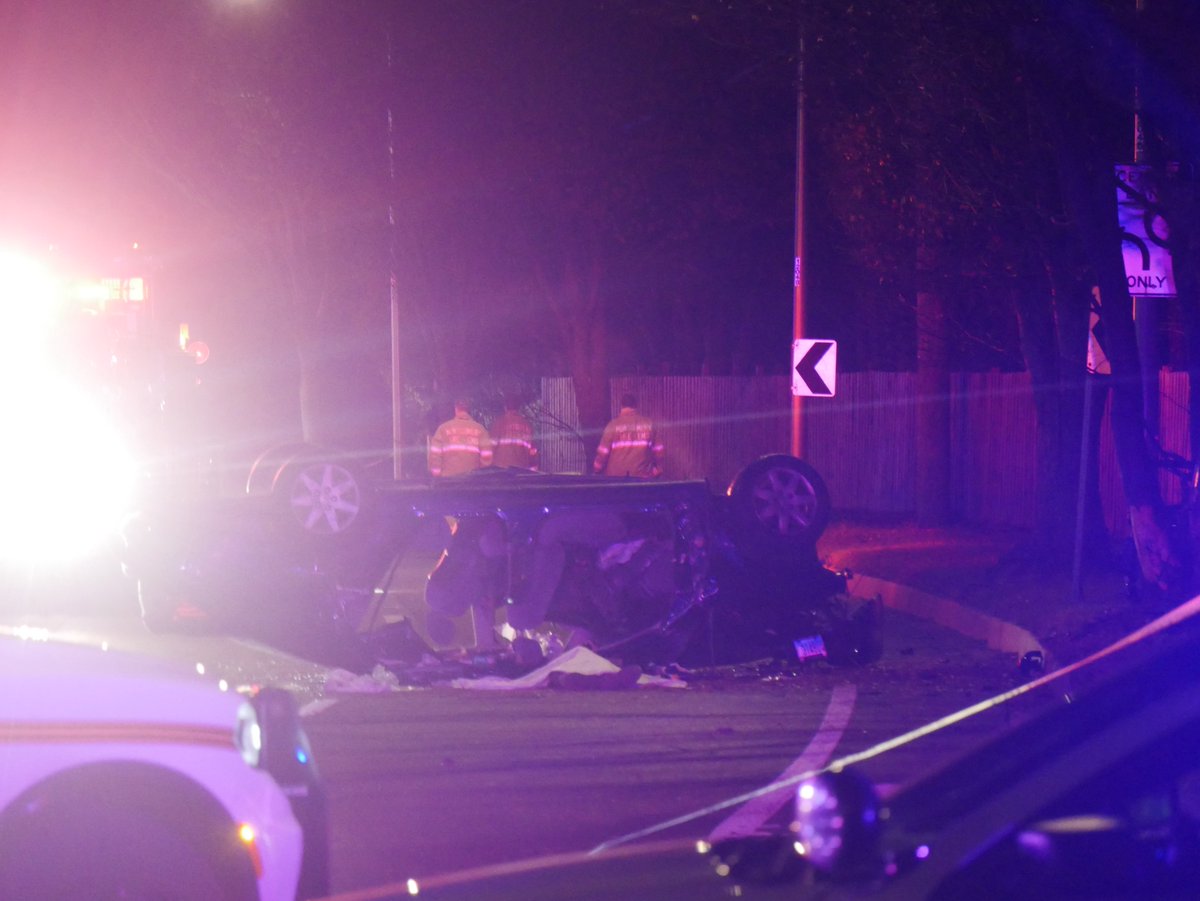 Fatal rollover crash  on the 12200 block of Cherry Hill Road in front of the Maryland Army National Guard Recruiting building in White Oak, MD. Driver has been pronounced dead.  Extended road closures by Montgomery County Police in the area for crash reconstruction
